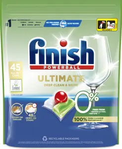 Finish Powerball Ultimate 0% Deep Clean & Shine tablety do myčky 100 ks
