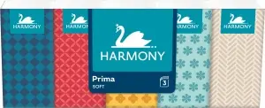 Harmony Prima 3vrstvé papírové kapesníky, 10 × 10 ks