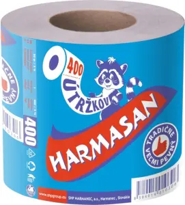 Harmasan 1vrstvý toaletní papír, role 400 útržků, 1 role