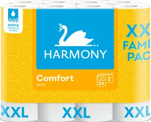 Harmony Comfort XXL 2vrstvý toaletní papír, 24 rolí, 18,2 m role Harmony Comfort XXL 2vrstvý toaletní papír, 24 rolí, 18,2 m role