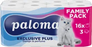 Paloma 3vrstvý toaletní papír Exclusive Soft Decor, 16 rolí Paloma 3vrstvý toaletní papír Exclusive Soft Decor, 16 rolí
