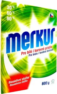 Merkur pro bílé i barevné prádlo, univerzální prací prášek, 600 g