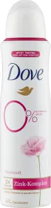 Dove 0% ALU Růže a Jasmín deodorant bez hliníku, 150 ml