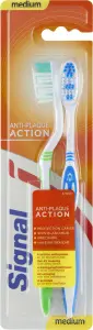 Signal zubní kartáčky Antiplaque, středně měkký, balení 1+1