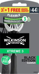 Wilkinson Sword Xtreme3 Black jednorázový holicí strojek, 4 ks