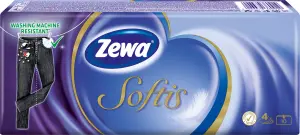 Zewa Softis Standard 4vrstvé papírové kapesníky, 10× 10 ks