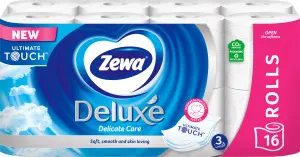 Zewa Deluxe Delicate Care 3vrstvý toaletní papír, 16 rolí, 19,3 m role Zewa Deluxe Delicate Care 3vrstvý toaletní papír, 16 rolí, 19,3 m role