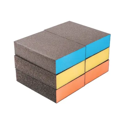 Brusná houba tuhá 1bal/6ks | 100x70x25 mm, zr. 80/120/240