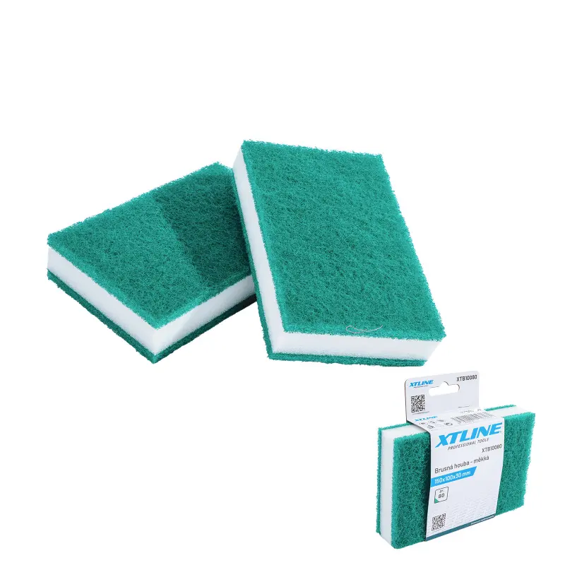 Brusná houba měkká | 150x100x30 mm, zr. 80