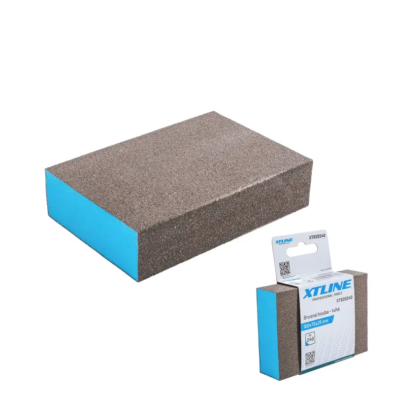 Brusná houba tuhá | 100x70x25 mm, zr. 240 Brusná houba tuhá | 100x70x25 mm, zr. 240