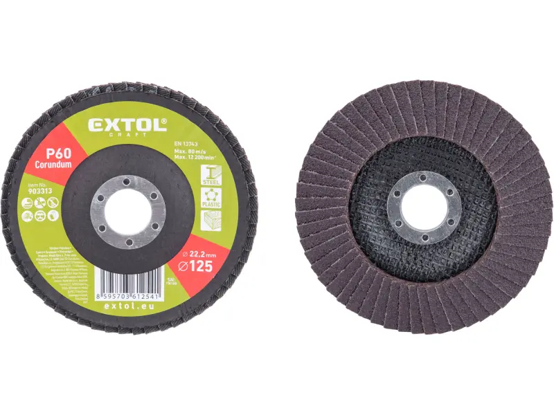 Kotouč lamelový šikmý korundový, O125 mm, P60
