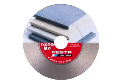 Kotouč diamantový FESTA INDUSTRY řezný segmentový 125x1,5x22,2 mm