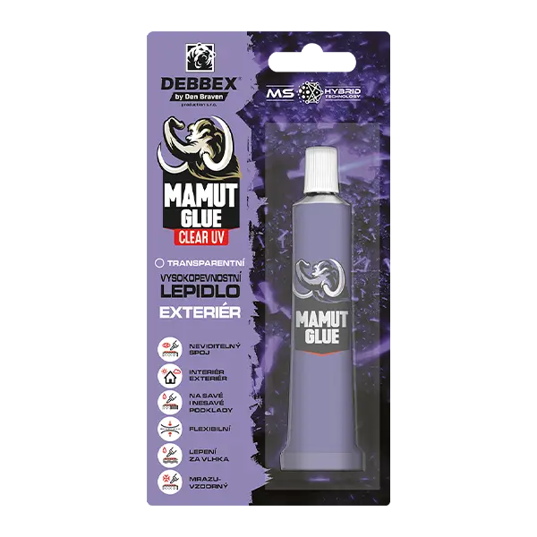 MAMUT GLUE Clear UV 25 ml tuba v blistru transparentní