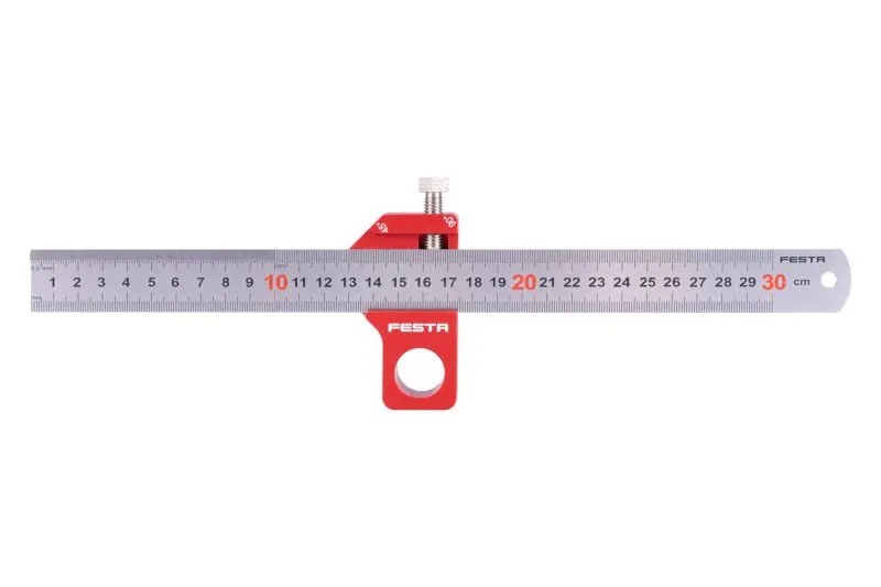 Měřítko FESTA nerezové 300mm s magnetickým posuvným dorazem s uhly 90°/45° Měřítko FESTA nerezové 300mm s magnetickým posuvným dorazem s uhly 90°/45°