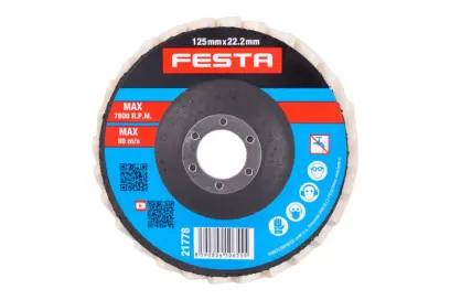 Kotouč leštící filcový lamelový FESTA 125 mm/22,2 mm