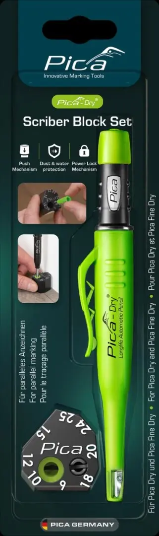 Adaptér rýsovací Pica Scriber Block + tužka Pica Dry - set pro rovnoběžné značení