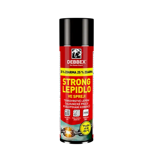STRONG Lepidlo ve spreji 500 ml aerosolový sprej 400 + 100 ml nažloutlá