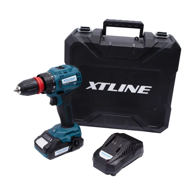 XTLINE Aku vrtačka 2v1 bezuhlíková 18 V, 45 Nm + baterie 2.0 Ah + nabíječka 2.4 A + box XTLINE Aku vrtačka 2v1 bezuhlíková 18 V, 45 Nm + baterie 2.0 Ah + nabíječka 2.4 A + box