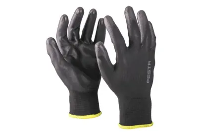 Rukavice FESTA KELT BLACK máčené PU  vel. 9, CE 388