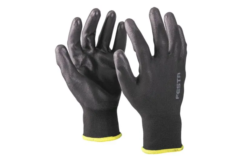 Rukavice FESTA KELT BLACK máčené PU  vel. 9, CE 388
