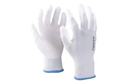 Rukavice FESTA KELT WHITE máčené PU vel. 10, CE 388