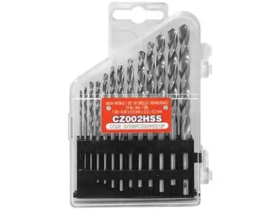 Sada vrtáků 13 dílná, 1,50-6,50x0,5mm+3,3+4,2 S338RCZ002HSS