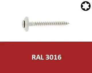 Vrut s podl. 15mm, nerez A2 4,5x35 Torx RAL3016 (Art.8790)