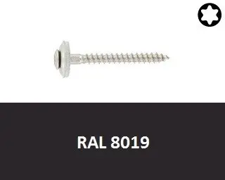 Vrut s podl. 15mm, nerez A2 4,5x45 Torx RAL8019 (Art.8790)