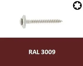 Vrut s podl. 15mm, nerez A2 4,5x35 Torx RAL3009 (Art.8790) Vrut s podl. 15mm, nerez A2 4,5x35 Torx RAL3009 (Art.8790)