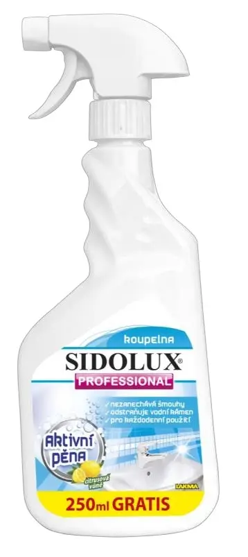 SIDOLUX PROFESSIONAL NA KOUPELNY - AKTIVNÍ PĚNA 500ml+250ml