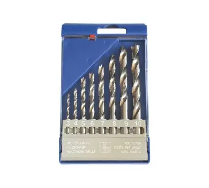 Sada - HSS vrtáky do dřeva, 8-dílná
