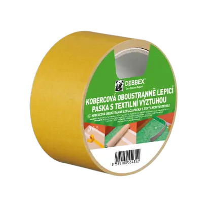 Kobercová oboustranně lepicí páska s textilní výztuhou 50 mm, délka 10 m 10 m