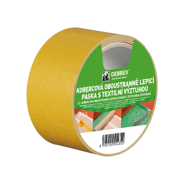 Kobercová oboustranně lepicí páska s textilní výztuhou 50 mm, délka 25 m 25 m
