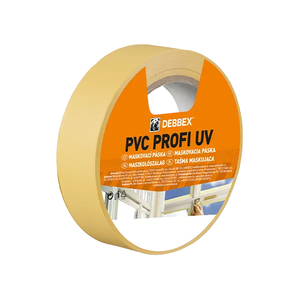 PVC PROFI UV maskovací páska 38 mm, délka 33 m 33 m žlutá