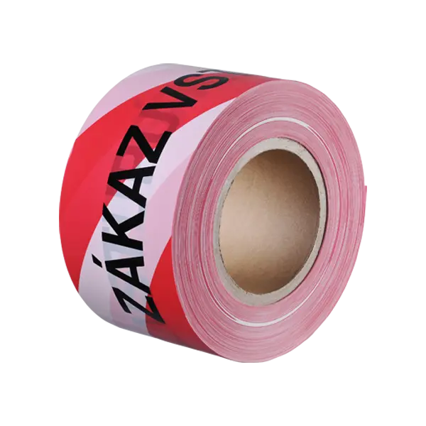 Bariérová páska 70 mm, délka 500 m 500 m červeno - bílá