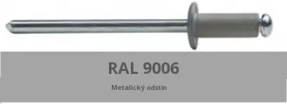 Trhací nýt AL/ST 4,0x8 RAL 9006 Bílý hliník - metalíza - Bralo