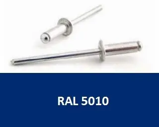 Trhací nýt AL/ST 4,0x10 RAL 5010 Enziánová modrá - Bralo