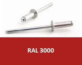 Trhací nýt AL/ST 4,0x10 RAL 3000 Ohnivě červená - Bralo