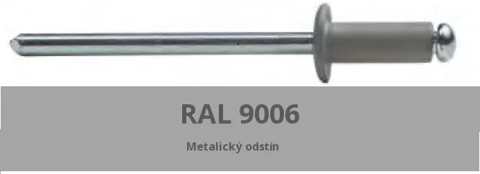 Trhací nýt AL/ST 4,0x10 RAL 9006 Bílý hliník - metalíza - Bralo