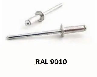 Trhací nýt AL/ST 3,2x6 RAL 9010 bílá - Bralo