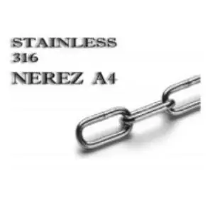 Řetěz dlouhý článek DIN 763/5685C 3 mm nerez A4