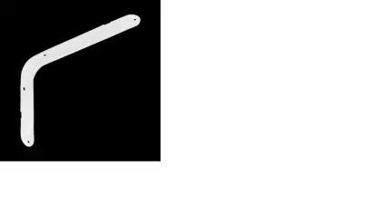 WWPW 250 konzole zesílená úzkým prolisem 180x250 bílá