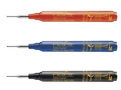 PICA ink.perm.značkovač pro hluboké otvory modrý