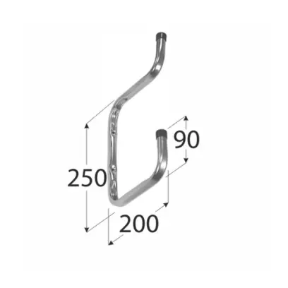 W2P držák pro dvě poličky 200