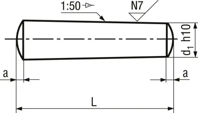 Kolík kuželový ISO 2339 ocel 8x36