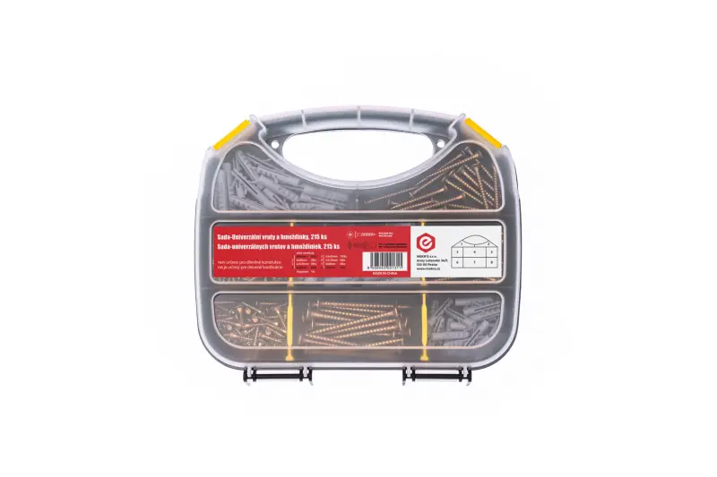 Sada - Univerzální vruty a hmoždinky 215ks