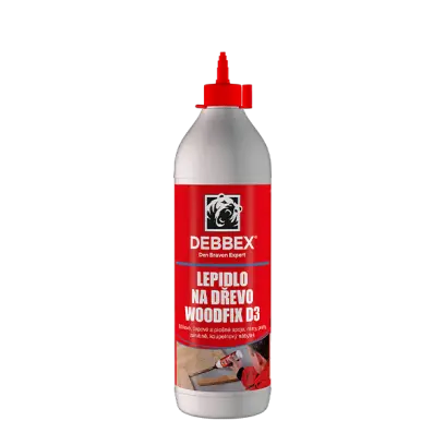 Lepidlo na dřevo WOODFIX D3 750 g dóza bílá, po vytvrzení transparentní