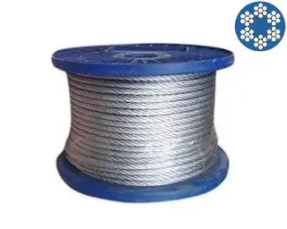 Lano ocelové DIN 3055 (6x7+FC) 5/6mm PVC - 100m/balení