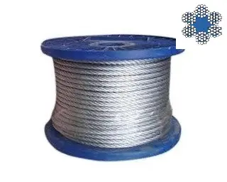 Lano ocelové DIN 3060 (6x19+FC) 10mm Zn - 50m/balení