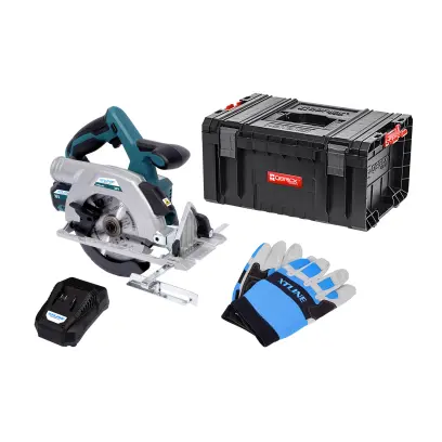 Aku kotoučová pila bezuhlíková 18 V, 165 mm  + baterie 5.0 Ah + nabíječka 3.5 A + box